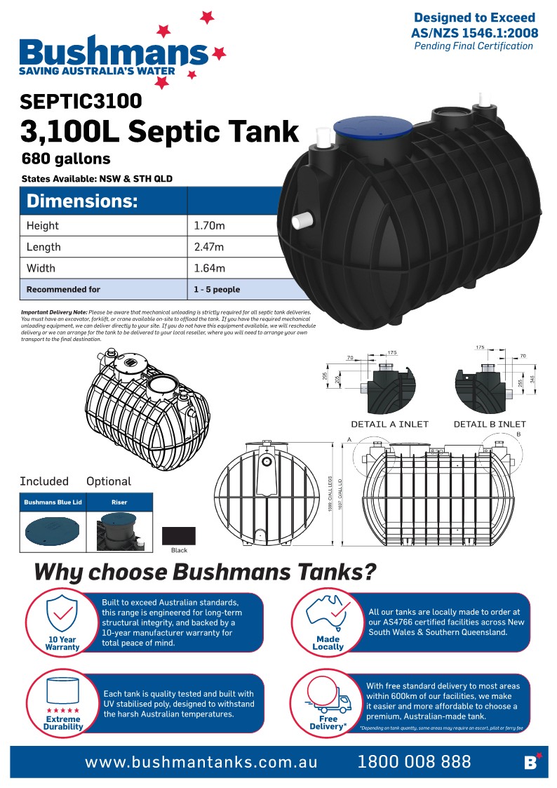 3100 Septic Tank Flyer Bushmans